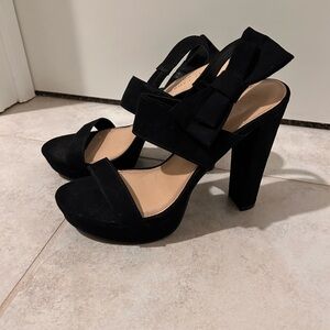 Elegant Black High Heel Sandals